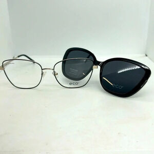 ECO Vervine MBGD Eyeglasses Frames & Polarized Sun Clip On. RXable. NWT